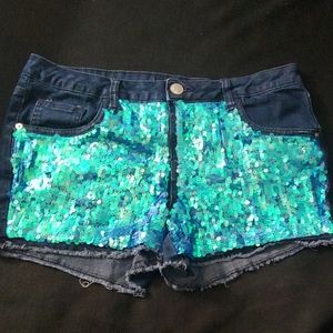 4/$20 Justice Sequin shorts sz 14plus